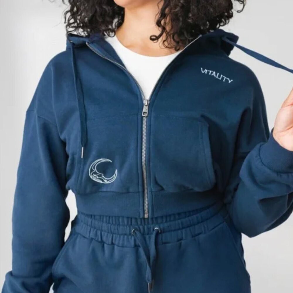 Balance Athletica Vitality Navy Zip up Sweatshirt